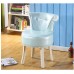 Vanity Benches Fan Back Chair Dressing Stools Makeup Stool Padded Bench Chair,Easy to Clean Oil Wax Leather Solid Wood Legs for Dressing Room Living Room Bedroom Restaurant
