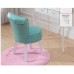 Vanity Stool Dining Chair Vanity Benches Stool Velvet Fan Back Dressing Chair European Solid Wood Dining Chair Nail Sofa Chair,Comfortable High Resilience Sponge For Dressing Room Living Room Bedro