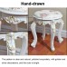 Vanity Stool Simple and Modern Vanity Bench Household Bedroom Make Up Chair Footstool Easy to Assemble White 34x40x44cm 47x44cm