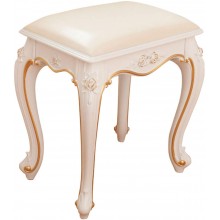 Vanity Stool Vanity Bench for Bedroom ABS Plastic Steel Material Padded Cushioned Chair Piano Seat White
