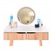 Vanity Table,Vanity Table With Lighted Mirror,Makeup Vanity Table Set,Dressing Table Set Dressing Table With Mirror And Padded Stool【US Spot】 White