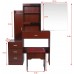 White Makeup Vanity Desk with Lights Mirror & Drawer Small Vanities & Vanity Benches Tocadores para Maquillarse Modern Bedroom Dresser Dressing Table Stool Set with Large Storage for Girls Womens¡­