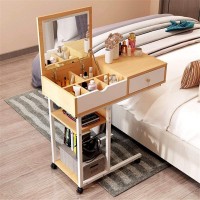 YADSHENG Dressing Table Removable Dressing Table Flip Bedroom Simple Makeup Table Multi-Function Dressing Table Vanities & Vanity Benches Color : Beige Size : 80x40x79cm
