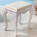 ZHIQ Dressing Table Stool Makeup Vanity Stool Padded Bench Chair with Orchid Pattern White 37x26.5x43cm