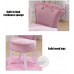 zyifan Vanity Benches Chair High Back Velvet Vanity Benches Padded Lounge Makeup Stool Fan Back Dressing Chair Baroque Piano Chair Cushioned Stool with Solid Wood Legs