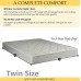 Continental Mattress Gentle Firm Tight top Innerspring Fully Assembled Mattress and 8 Wood Box Spring Foundation Set Twin Beige