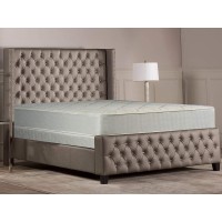 Continental Mattress Gentle Firm Tight top Innerspring Fully Assembled Mattress and 8" Wood Box Spring Foundation Set Twin Beige