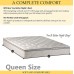 Continental Sleep 10-Inch Medium Plush Pillowtop Innerspring 8 Wood Box Spring for Mattress Queen Beige