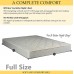 Continental Sleep 9-inch Gentle Firm Tight top Innerspring Fully Assembled 4 Low Profile Split Wood Box Spring Foundation for Mattress Set Full Size Beige