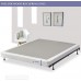 Continental Sleep Fully Assembled Low Profile Wood Traditional Box Spring Foundation for Mattress Set Full XL Grey and White