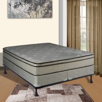 Continental Sleep Mattress 11 Inch Euro Top Assembled  Orthopedic Full-XL Mattress with Cozy Teddy Bear Fabric and Split Box Spring Victoria Collection