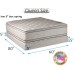 Dream Solutions Brand 2-Sided Soft PillowTop Mattress and Low Height Box Spring Set with Mattress Cover Protector Included Sleep System with Enhanced Cushion Support Longlasting Queen 60x80x12
