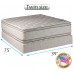 Dream Solutions Double-Sided Pillowtop Twin 39x75x12 Mattress and Box Spring Set Sleep System with Enhanced Cushion Support- Fully Assembled Great for Your Back Longlasting Comfort
