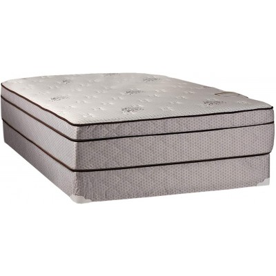 Dream Solutions USA Fifth Ave Extra Soft Foam Eurotop PillowTop Mattress & Box Spring Set Queen 60x80x13 Therapeutic Technology Sleep System Longlasting Comfort