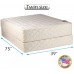 DS Solutions USA Grandeur Deluxe Double-Sided Gentle Firm Twin Mattress and Box Spring Set with Bed Frame Included Orthopedic Type Spine Support Luxury Height Long Lasting Comfort