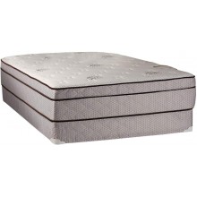 DS USA Fifth Ave Plush Foam Encased Full Size Eurotop PillowTop Mattress and Box Spring Set with Metal Bed Frame Premium Edge Guards Orthopedic Type Long Lasting Comfort by Dream Solutions USA
