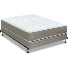 Greaton 14-Inch Firm Double Sided Tight top Innerspring Mattress & 4" Wood Box Spring Set with Frame King