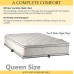 Greaton Medium Plush Double Sided Pillowtop Innerspring Fully Assembled Mattress and 8 Metal Box Spring Foundation Set Queen Size