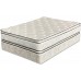 Greton Medium Plush Pillowtop Innerspring Double Sided Mattress and 8 Wood Box Spring Foundation Set 75 X 48 74x48