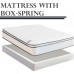 Mattress Comfort 10-Inch Meduim Plush Eurotop Pillowtop Innerspring Mattress & 8 Wood Box Spring Set Full