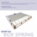 Mattress Solution 4-Inch Wood Low Profile Traditional Box Spring Foundation For Mattress Set Queen