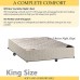 Mattress Solution 680z-6 6-2 Double sided Tight top Innerspring Mattress And 8 Wood Box spring Foundation Set King Highlight Collection