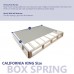 Mattress Solution 8-Inch Wood Split Traditional Box Spring Foundation for Mattress Set California king white