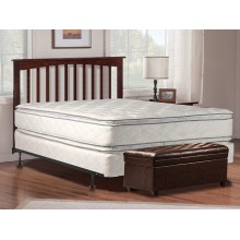 Mayton 12-Inch Medium Plush Double Sided Pillowtop Innerspring Fully Assembled Mattress and 8" Wood Box Spring Foundation with Frame Set Full