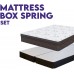 Mayton 13-Inch Ultra Plush Euro Top Pocket Coil Rolled Mattress and 4 Split Wood Box Spring Set Twin