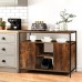 Kitchen Sideboard Storage Cabinet Buffet Table with 2 Doors Floor Cabinet Cupboard for Home Kitchen Vintage Brown