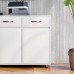 RASOO Buffet Cabinet Kitchen Cabinet Storage Sideboard Cabinet Cupboard Sideboard Buffet Kitchen Room White -3 Doors and 3 Drawers
