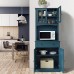 VEIKOUS 72 Kitchen Pantry Buffet Freestanding Storage Cabinet with Hutch Wide Countertop Large Drawer and Adjustable Shelves Dark Teal