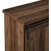 Walker Edison Carson Modern Farmhouse Sliding Slat Door Storage Cabinet 32 Inch Rustic Oak