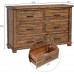 Bedroom Sets 3 Pieces Bedroom Sets with Queen Size Bed Night Stand and Dresser Rustic Reclaimed Solid Wood Framhouse Bed Room Set Natural Queen Bed 6 Pieces
