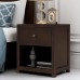 LINCHUN Classic Rich Brown 3 Pieces King Bedroom Set King Bed + Nightstand*2
