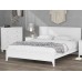 Merax 3-Piece Bedroom Furniture Set White Solid Wood Bedroom Set with Queen Size Platform Bed 5-Drawer Double Chest and 2- Drawer Nightstand