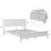 Merax 3-Piece Bedroom Furniture Set White Solid Wood Bedroom Set with Queen Size Platform Bed 5-Drawer Double Chest and 2- Drawer Nightstand