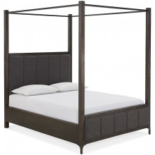 Modus Lucerne 4 PC King Canopy Bedroom Set in Vintage Coffee