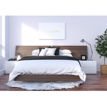 Nexera 400871 Denali Queen Size Bedroom Set #400871 from in Walnut & White