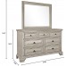 Roundhill Furniture Renova Wood Bedroom Set King Panel Bed Dresser Mirror Nightstand Chest Distressed Parchment