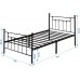 WTdianpu Twin Bed Frame and Versatile Nightstands Set of 2 Platform with Headboard,Night Stands Side End Tables with Storage Drawers for Bedroom Living Room Easy Assemble Black+Brown