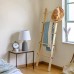 5 Ft Wooden Blanket Ladder Quilt Ladder for Bedroom | Wood Ladder Decor | Decorative Ladder for Blankets Easy to Assemble | Wooden Ladder for Blankets | Ladder Blanket Holder