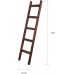 BrandtWorks 6-ft. Hand-Stained Chunky Wooden Blanket Ladder Light Brown