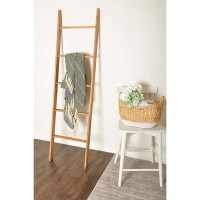 BrandtWorks Decorative Minimal Blanket Ladder Light Brown