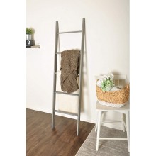 BrandtWorks Decorative Minimal Blanket Ladder Weathered Gray