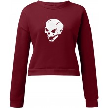 Casual Color Block Zip up Drawstring Women Halloween Long Sleeve Pullover Sweatshirt TopWine Red,XXL