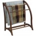 Contemporary Home Living 36 Walnut Brown Solid Organization Blanket Rack