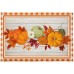 Cozy Plush Doormats 18x30in Absorbent Cushioned Kitchen Mat Area Runner Rugs for Indoor Outdoor, Bathroom&Stand-up Desks, Thanksgiving Autumn Leaf on Orange Buffalo Check Plaid Wood Entryway Carpet