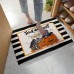 Cozy Plush Doormats 20x32in Absorbent Cushioned Kitchen Mat Area Runner Rugs for Indoor Outdoor, Bathroom&Stand-up Desks, Halloweeen Trick or Treat Pumpkins Raven Ghost Autumn Leaves Entryway Carpet