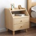 VICXYY Furniture Nightstands Furniture Bedside Tables for Bed Room Walnut  with Drawers Storage Assemble Storage Cabinet Bedroom Bedside Locker Double Drawer Bedside Table